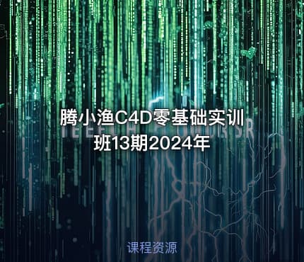 腾小渔C4D零基础实训班13期2024年