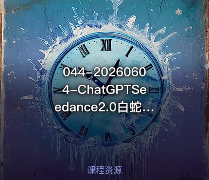 044-20260604-ChatGPTSeedance2.0白蛇传国风短片全教程｜AI脚本撰写高清出图视频生成零基础打造古风原创影视短片更多资源