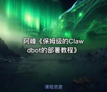 阿峰《保姆级的Clawdbot的部署教程》