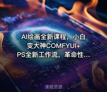 AI绘画全新课程，小白变大神COMFYUI+PS全新工作流，革命性AI工作流教学，让每个人轻松上手