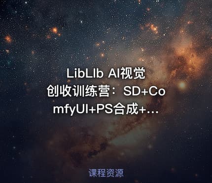 LibLIb AI视觉创收训练营：SD+ComfyUI+PS合成+案例，从生成到精修的全套AI视觉创作技能