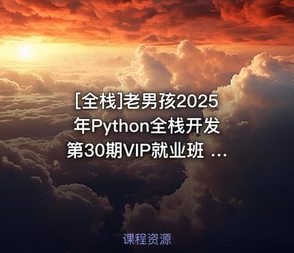 [全栈]老男孩2025年Python全栈开发第30期VIP就业班 361G