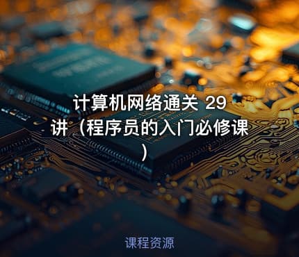 计算机网络通关 29 讲（程序员的入门必修课）