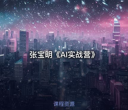 张宝明《AI实战营》