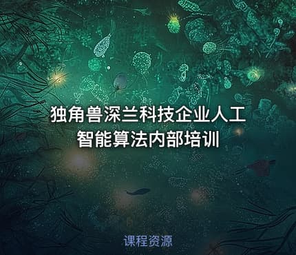 独角兽深兰科技企业人工智能算法内部培训