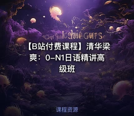 【B站付费课程】清华梁爽：0-N1日语精讲高级班