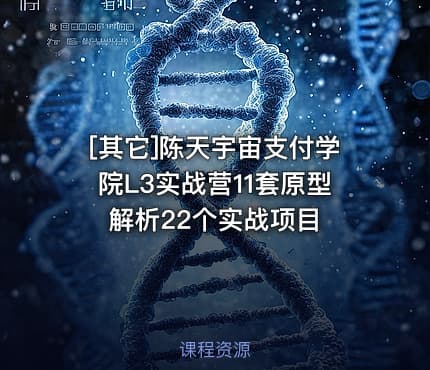[其它]陈天宇宙支付学院L3实战营11套原型解析22个实战项目