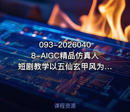 093-20260408-AIGC精品仿真人短剧教学以五仙玄甲风为例展示保姆级实操教学更多资源