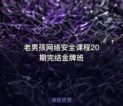 老男孩网络安全课程20期完结金牌班