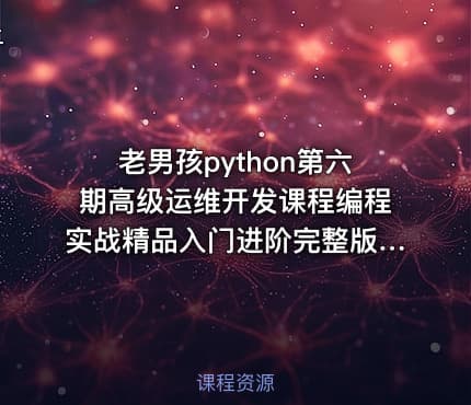 老男孩python第六期高级运维开发课程编程实战精品入门进阶完整版 24G