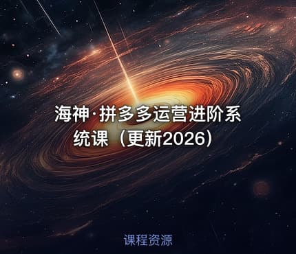 海神·拼多多运营进阶系统课（更新2026）