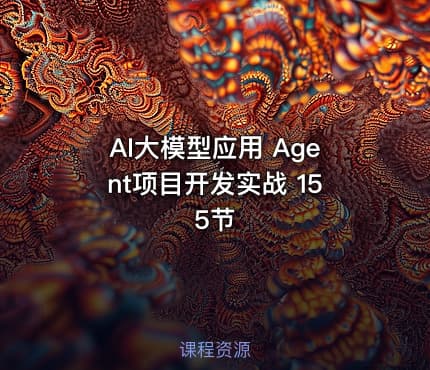 AI大模型应用 Agent项目开发实战 155节