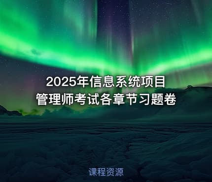 2025年信息系统项目管理师考试各章节习题卷