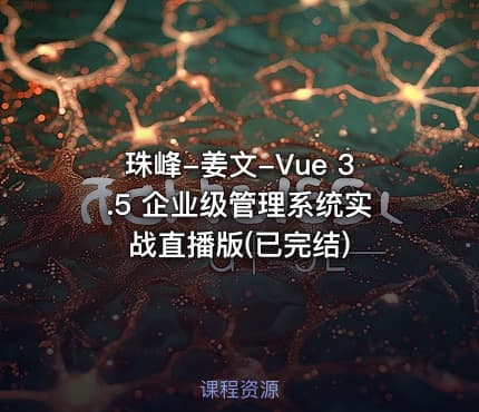 珠峰-姜文-Vue 3.5 企业级管理系统实战直播版(已完结)