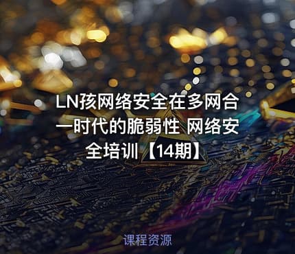 LN孩网络安全在多网合一时代的脆弱性 网络安全培训【14期】