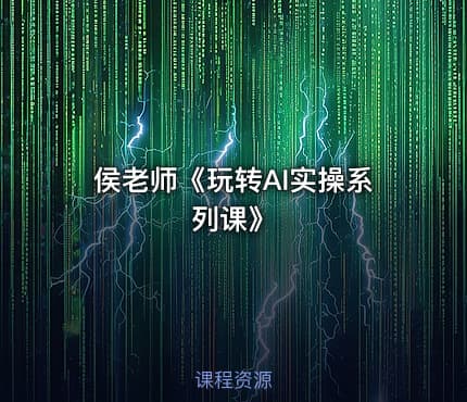 侯老师《玩转AI实操系列课》
