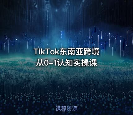 TikTok东南亚跨境从0-1认知实操课