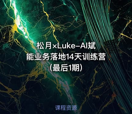 松月×Luke-AI斌能业务落地14天训练营(最后1期)
