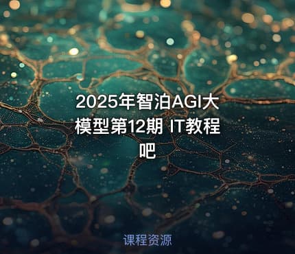 2025年智泊AGI大模型第12期 IT教程吧
