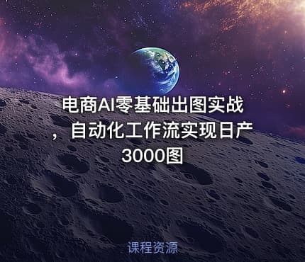 电商AI零基础出图实战，自动化工作流实现日产3000图