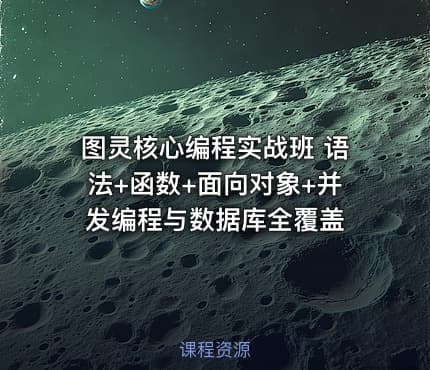 图灵核心编程实战班 语法+函数+面向对象+并发编程与数据库全覆盖