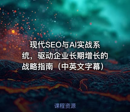 现代SEO与AI实战系统，驱动企业长期增长的战略指南（中英文字幕）