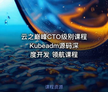 云之巅峰CTO级别课程 Kubeadm源码深度开发 领航课程