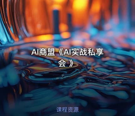 AI商盟《AI实战私享会 》