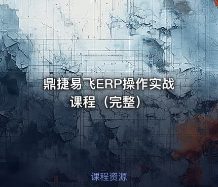 鼎捷易飞ERP操作实战课程（完整）