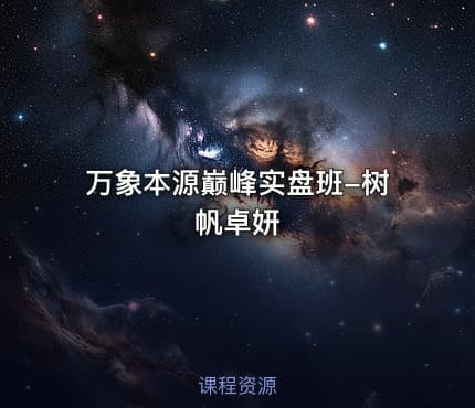 万象本源巅峰实盘班-树帆卓妍