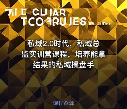 私域2.0时代，私域总监实训营课程，培养能拿结果的私域操盘手