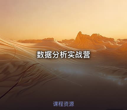 数据分析实战营