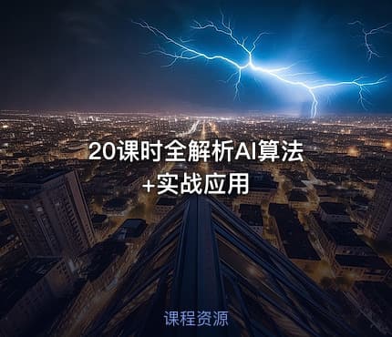 20课时全解析AI算法+实战应用