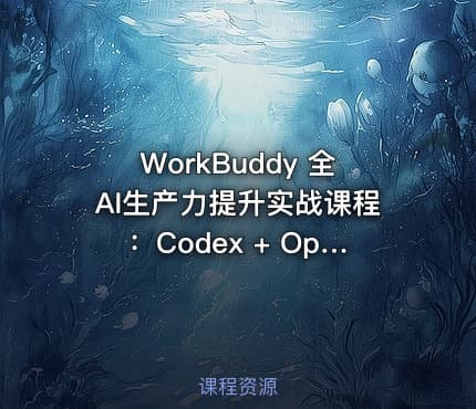 WorkBuddy 全AI生产力提升实战课程：Codex + OpenClaw 定制技能完整教程 [1.2GB]