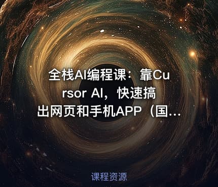 全栈AI编程课：靠Cursor AI，快速搞出网页和手机APP（国外中字）