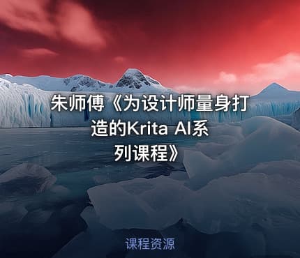 朱师傅《为设计师量身打造的Krita AI系列课程》