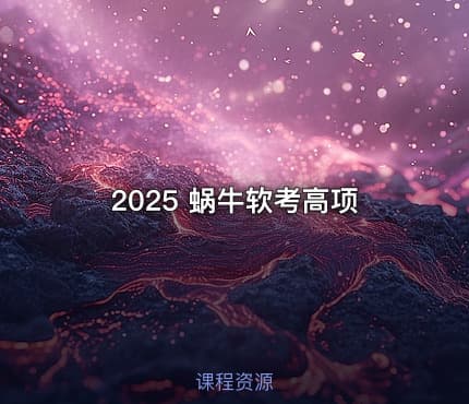 2025 蜗牛软考高项