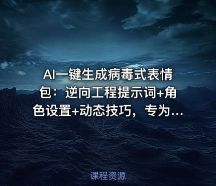 AI一键生成病毒式表情包：逆向工程提示词+角色设置+动态技巧，专为微信、抖音和小红书定制