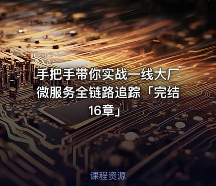 手把手带你实战一线大厂微服务全链路追踪「完结16章」