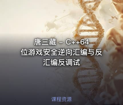 唐三藏 - C++64位游戏安全逆向汇编与反汇编反调试