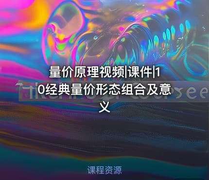 量价原理视频|课件|10经典量价形态组合及意义