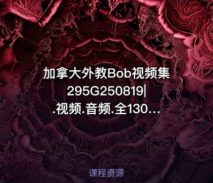 加拿大外教Bob视频集295G250819|.视频.音频.全130集.英字
