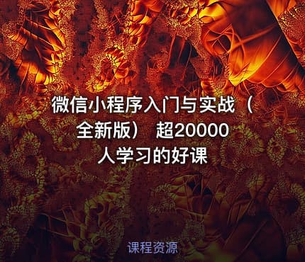 微信小程序入门与实战（全新版） 超20000人学习的好课