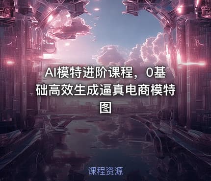 AI模特进阶课程，0基础高效生成逼真电商模特图