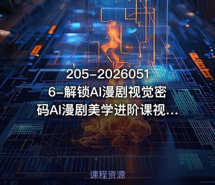 205-20260516-解锁AI漫剧视觉密码AI漫剧美学进阶课视觉叙事技巧色彩构图角色控制全掌握轻松打造高质感漫剧更多资源