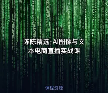 陈陈精选·AI图像与文本电商直播实战课