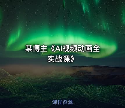 某博主《AI视频动画全实战课》