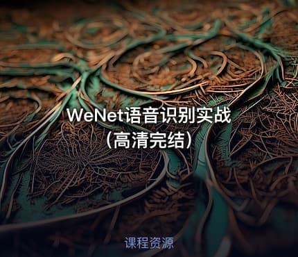 WeNet语音识别实战（高清完结）