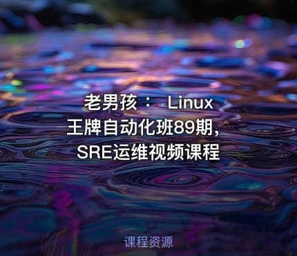 老男孩 ： Linux王牌自动化班89期， SRE运维视频课程
