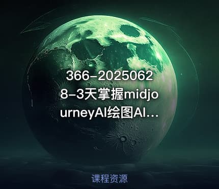 366-20250628-3天掌握midjourneyAI绘图AI视频AI助你副业变现高效工作更多资源